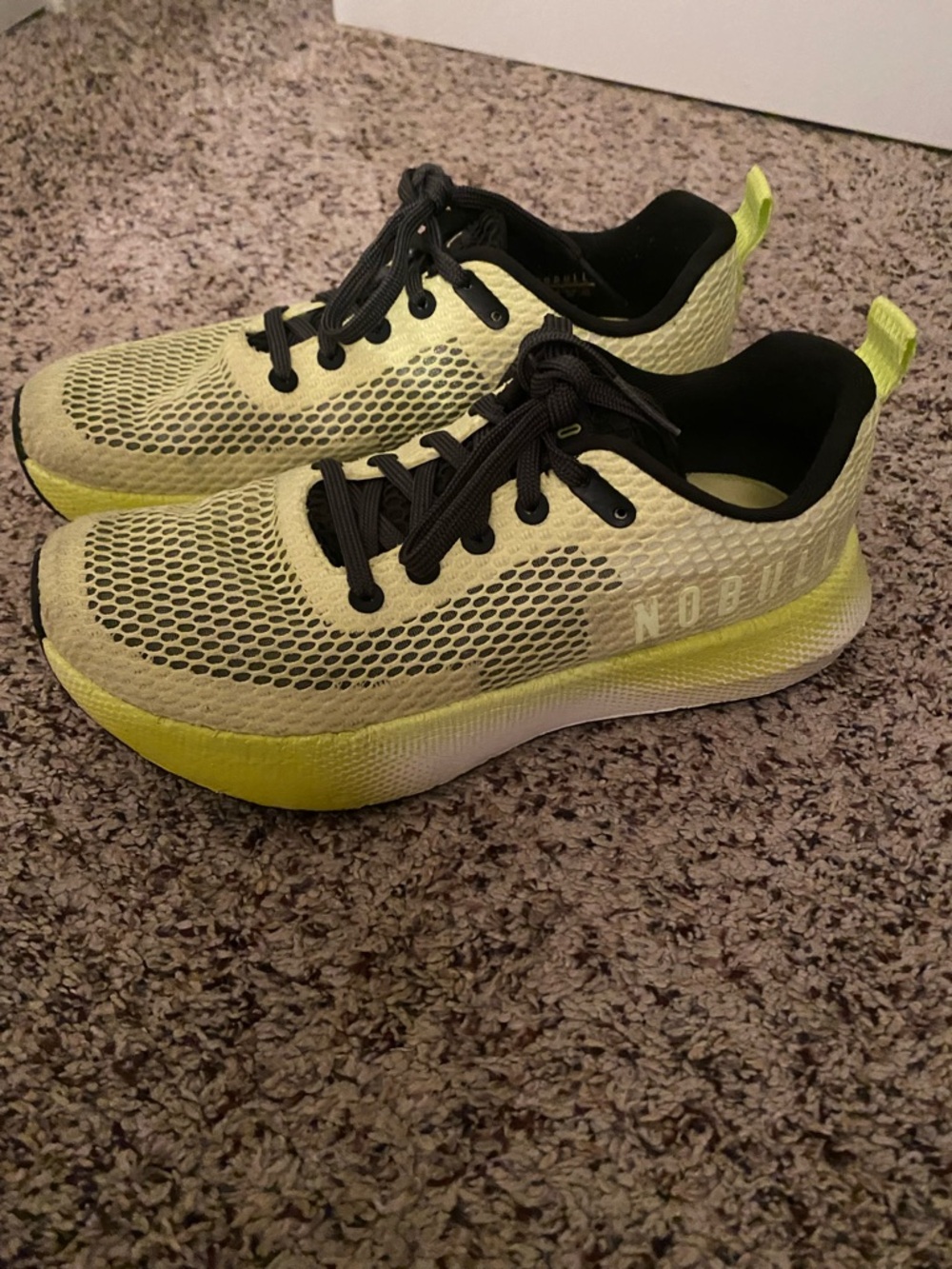 NOBULL Neon Yellow and Black Mesh Trainer Sneakers